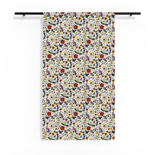 Floral Sheer Curtain Panel